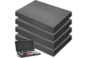 YushengTai Schiuma a cubetti, 4 pezzi, 40 x 30 x 5 cm, inserto in schiuma per attrezzi, valigetta per fotocamera, inserto per tablet