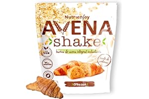 NutriEnjoy - Avena Shake 1Kg | Copos de Avena Integral Molidos en Fino Polvo | Harina de Avena Sabores | Avena en Polvo | Harina de Avena Integral | Avena Instantánea Sabores Deliciosos (Cruasan)