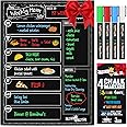 Chalky Crown - Meal Planner Board - Magnetic Dry Erase Menu Board for Fridge Includes 4 Liquid Chalk Markers - Weekly Meal Planner - Blackboard, Grocery List for Kitchen Refrigerator - Black