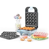 Petra PT4943BLNVDEEU7 kompakter Multifunktionsgerät 3 in 1 Mini Treat Maker, Donuts, Cake Pops & Waffeln, Party Gebäckmaschin