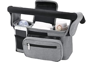 Momcozy Barnvagnsväska med 2 Mugghållare och Flera Förvaringsfack