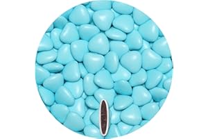 ‎EINSSEIN EinsSein 0,5kg Schokoherzen Dragees medium hellblau glanz Gastgeschenke Hochzeit, Taufe, Kommunion, Kindergeburtstag | Schokodragees, Dragees in Herzform bzw. Schokolinsen als Ersatz für