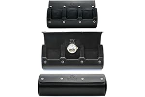 M MIRAGE LUXURY TRAVEL Watch Case for Men - Watch Roll Travel Case - Storage Organizer and Display - Mirage Watch Roll Case…