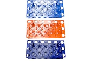 MUHWA 3PCS 28 Pozzo Centrifuga Tubo Rack Rack per 10ml/15ml/50ml Laboratorio Plastica Tubo Rack Holder Colori Azzurro, Arancione, Blu Scuro