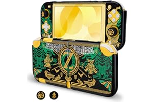 DLseego Coque pour Switch Lite,Mince étui de Protection dur PC avec Divisé Design,Cool Coque de Protection avec Capuches de Botones, Anti-arañazos y Antigolpes, Amarillo Verde