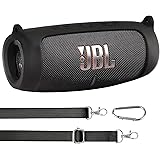 co2CREA Custodia in silicone per JBL Charge 5 Speaker Bluetooth Portatile （Altoparlante non incluso）(nero)(solo scatola,Case 