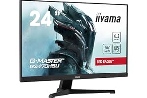 iiyama G-Master Red Eagle G2470HSU-B6 Moniteur de Jeu LED Fast-IPS Full HD HDMI DP USB3.2 0,2 ms 180 Hz Noir 60,5 cm 23,8"