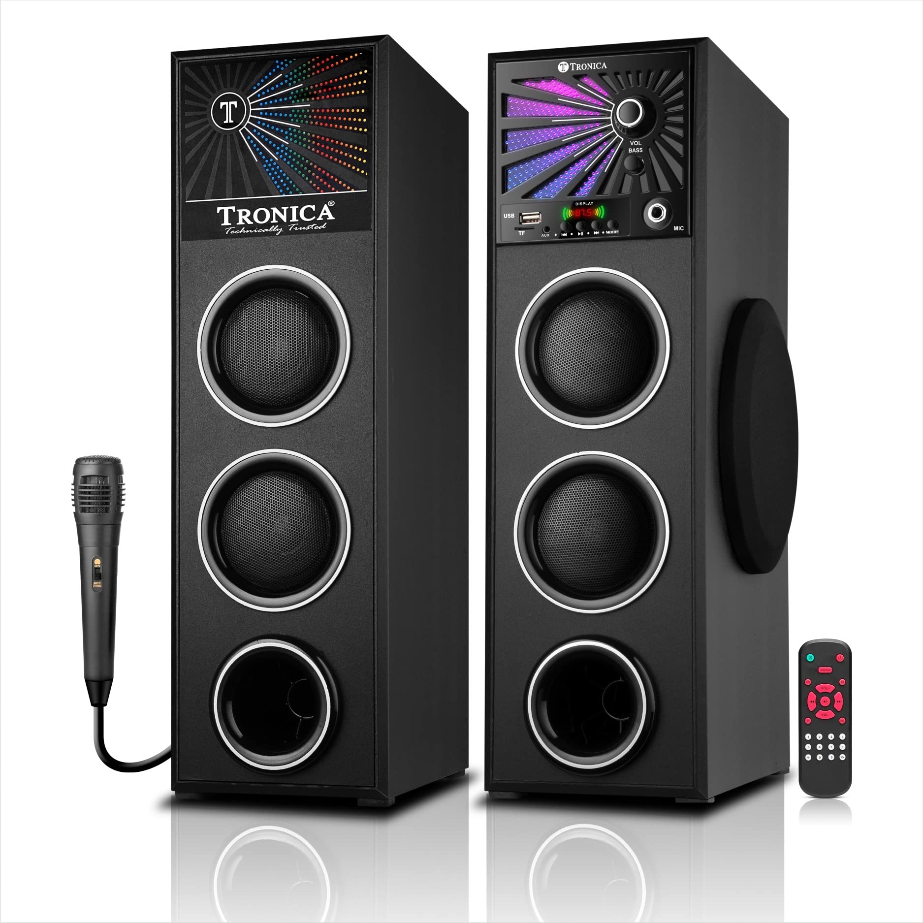 Elevate Your Sound with TRONICA Twin Tower 80W Bluetooth Party Speaker System