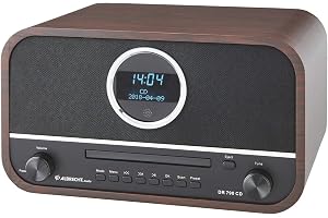 Albrecht DR790CD digital radio DAB+, 27790, multifunktionell inkl. CD-spelare och Bluetooth, trähölje i