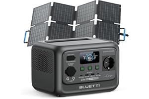 BLUETTI Elite 30 V2 Générateur Portable Urgence avec Panneau Solaire 60W (Expédié Séparément), 288Wh 600W (Puissance de Surcharge 1500W), Solaire/CAC/Voiture, Pour Panne Courant, Camping