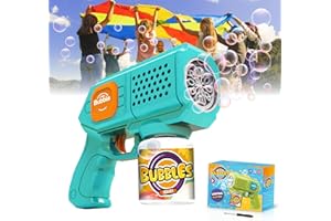 P PANACARE Bubble maker Panacare Bubble machine for kids/pets.Bubble blower with Rich bubbles 10000+ per minutes with light.Automatic Bubble Makers Toy for Boys/Girls/Wedding Scene (Blue)