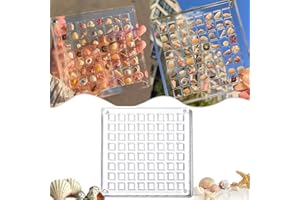 KUHAJANCOOD Acrylic Magnetic Seashell Display Box, Seashell Storage Display Case Decorative Seashell Trinket, Multifunctional Diamond Gemstone Display Organizer Case, for Seashell Starfish Trinket, Bead, Nail