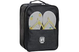 3DTENGKIT Reise Schuhtasche, wasserdichte Schuhtasche hält 3-Paar Schuhe für Reise tragbare Schuhe Tasche und täglichen Gebrauch Aufbewahrungstasche mit Griff (schwarz, L)
