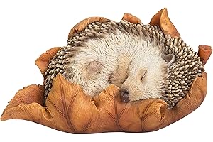 EAAGLO Vivid Arts Baby-Igel im Blatt, sehr detaillierte Dekoration für Haus oder Garten (XRL-HH09-F)