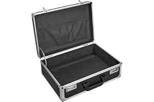 GODLONSEN Lockable Storage Box - 16.8 x 12.1 x 6 Inch, Document Storage, Briefcase for Men, File Organiser with Dual Combination Locks for Personal Items, Cash, Documents, Laptop - Black