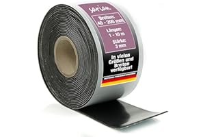 sarian Gummistreifen selbstklebend Stärke 3 mm - NR/SBR viele Größen wählbar 65 Shore einseitige Klebeschicht Klebeband Gummimatte Gummiunterlage Gummi-Matte-Platte Vollgummi Schürfleiste Hartgummi