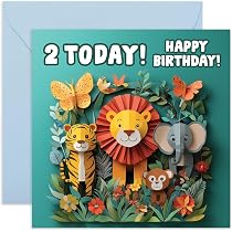 Old English Co. Biglietto 1° Compleanno Bambino – Design Trattore Scavatore, 120x170 Mm, Fatto In Inghilterra