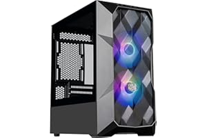 Cooler Master TD300 Case PC Mesh - Mini-Tower,Elevato Flusso d'Aria, 2 x 120mm Ventole ARGB,Supporto MB Micro-ATX e Mini-ITX,Pannello Laterale in Vetro Temperato,Coperchio Rimovibile,Hub ARGB/PWM