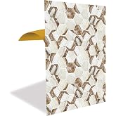Tink Kendinden Yapışkanlı Pvc Panel, Yapışkanlı Yer Zemin Kaplama, Duvar Kaplama, Fayans &Ccedil;ıkartması Kahverengi Petek Desenli 