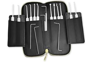 MULTIPICK ELITE 17 Set profesional de ganzúas - [17 piezas] Made in Germany - Ganzua Lockpicking - Kit cerrajero para abrir puertas - Herramienta - Accesorios cerraduras - Lockpick