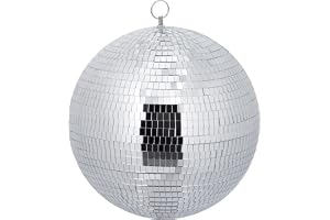 Relaxdays discokula, Ø 30 cm, dekorativ spegelkula för upphängning