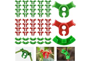 Coolon Pflanzenbieger 50 Stück，90 Grad Winkel Pflanzenstützklammern ，Plant Training Biege Clips，Pflanzentrainer für Niedrige Belastung ， Gardening Plant Support