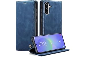 Monweicz Mobile Phone Case for Samsung Galaxy A56 Case Premium Leather Folding Flip Case Magnetic Card Slot Stand Function Flip Case Protective Cover for Samsung Galaxy A56 - Blue