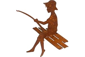 Blümelhuber Griglia decorativa per spigoli da pescatore, regalo per la pesca, decorazione da giardino, accessorio per la pesca