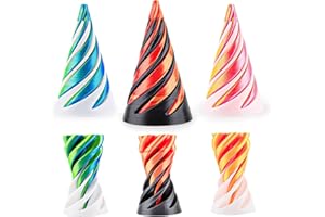 ZAYIN 3D Printed Rotating Spiral Cone Fidget Toy Impossible Pyramid Passthrough Sculpture Pass Through Pyramid Fun Anxiety Stress Relief Toy for Home Office Desk Decor Souvenir (Red, Green, Orange)