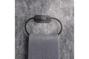 BETADISTOR Self Adhesive Black Towel Rail - Towel Holders for Bathrooms SUS304 Stainless Steel Black 050102