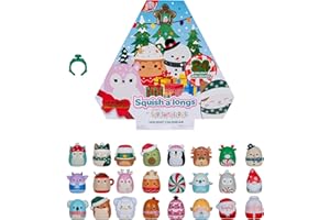 Squish-a-longs SQAL0162 - Adventskalender, enthält 24x 2,5 cm Mini-Squish, 1x Ring und 1x Collectors Guide - Sammeln, Tauschen und Spielen