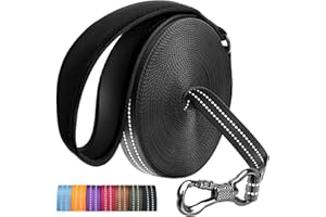 X XBEN Longe pour Chien,5M Laisse de Dressage pour Chien avec Mousqueton Verrouillable,Laisse pour Chien avec Ligne Réfléchissante et Poignée Confort, Longe Robuste pour Petits,Moyens et Grands Chiens