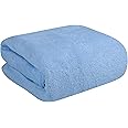 Fezora® Microfiber Bath Towels | (70x140) Extra Soft Plush & Quick Dry High Absorbency with Large Size Towels for Bathing (Pack of 1, Blue)