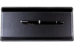 DELMON VARONE - FINE LEATHERGOODS MADE IN GERMANY DELMON VARONE - Federschale aus Cambridge Top Grain Leder schwarz - Echtleder Stiftablage für Kugelschreiber und Füller - Elegante Stifteschale mit schwerer Metalleinlage für Schreibtisch und Büro