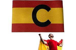 MAKRAN Bazalete Capitan Futbol de tu selección/Brazalete identificador Pais/Accesorios Deportivos de Equipo, brazaletes elásticos, Unisex, Adecuado para múltiples Deportes