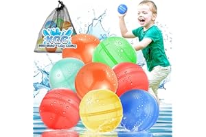 KGC 8 Palloni D'acqua Riutilizzabili, Autosigillanti e a Riempimento Rapido, Ideali Per l'estate, Piscina, Spiaggia, Giardino, Attività All'aperto e feste, inclusa Una Rete Di Trasporto