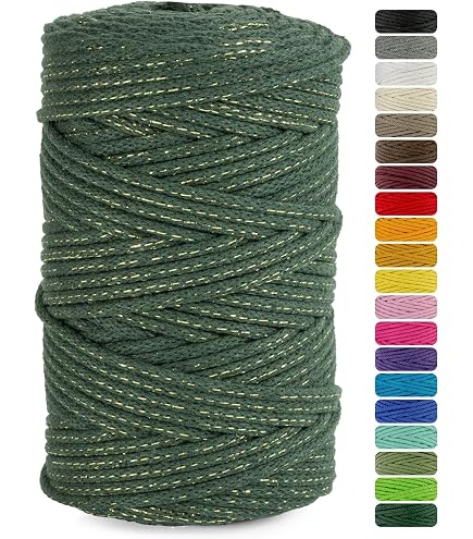 SUNTQ Macrame Yarn, 4-Ply Cotton Yarn Crafts (3 Mm X 200 M), Soft Cotton Rope, Cotton Cord For DIY Crafts, Plant Hangers, Wall Hanging, Knitting, Decorative Projects, Orange