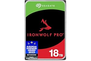 Seagate IronWolf Pro, 18 TB, Hard Disk SATA da 6 GBit/s, HDD, CMR 3,5" 7.200 RPM, Cache da 128 MB per NAS con Sistema RAID, 3 anni Rescue Services, Pacchetto di Facile Apertura (ST18000NEZ00)
