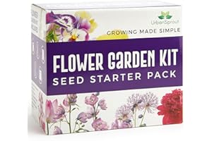 URBAN SPROUT Flower Seed Garden Gift, 12 Perennial Varieties for Planting in Hanging Baskets or Outdoor Bedding, Geraniums, Petunia, Lupins, Aquilegia, Lavender UK