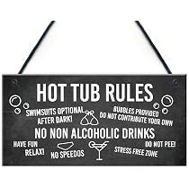Plaque Humoristique Pour Jacuzzi Ou Jardin - Message Fun "After A Long Day..." (PVC, Livrée Prête à Accrocher) - 2