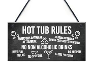 RED OCEAN Lustiges Whirlpool-Schild, perfektes Whirlpool-Zubehör, Gartenschild, Heimgeschenk