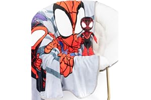 Jay Franco Marvel Spidey und Seine Super-Freunde Miles Morales Plüsch-Minikissen Buddy & Decke 130 x 150 cm – weiche Decke, Set für Kinder, supersoftes Marvel Set 2-teilig