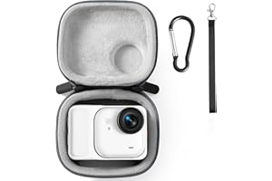 STARTRC VCR Futerał do Insta360 GO Ultra Hard Shell Lens PU Cover Protection Bag Travel Portable Cases z karabińczykiem i paskiem na nadgarstek, akcesoria do kamer akcji (flanela)