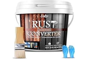 LIMINO Convertitore di Ruggine - Vernice Antiruggine e Primer di Metallo Nero - Dissolvant di Ruggine, Effetto Anti-Rust Resistente, Vernice Inibitore della Ruggine per Auto e Superfici Metalliche (946ml)