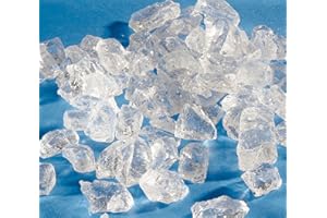 EDZARD Gránulos decorativos de cristal (4-10 mm), 1 kg, incoloros, transparentes, impermeables, sin polvo, hielo artificial, decoración de hielo triturado