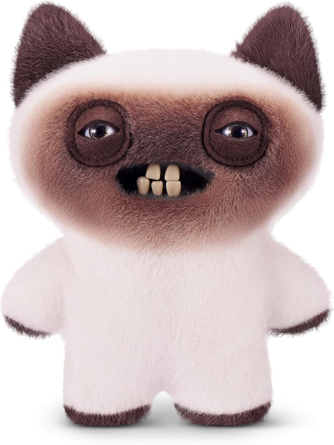 Fuggler Alley Cats Peluche 9" (Yawper) de ZURU – Monstruo Feo y Divertido con Dientes Humanos. Peluche Coleccionable para niños, Adolescentes, Adultos y Amantes de Gatos raros.