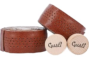 Gusti ruban pour guidon de bicyclette cuir - liège 200 cm Fausto C. Guidoline pour poignée de bicyclette cuir accessoires vélo de course brun