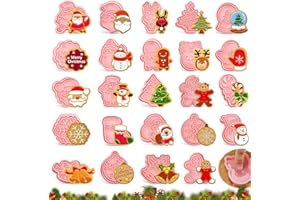 BGTLJKD 24 Pezzi Formine per Biscotti Natale, Stampini Biscotti Natale, 3D Pressable Formine per Biscotti, Tagliabiscotti Natale Plastica, forme assortite, Per Decorare Biscotto, Dolci, Torta