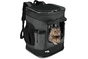 Kato Tirrinia Mochila para Perros, Bolsa de Transporte para Mascotas con Malla para Perros medianos, Gatos, Mochila para Cachorros de 1.5 LB Exterior