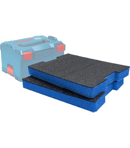 APTEX Schiuma Su Misura Per 8 Batterie Bosch 18V ProCore 4.0Ah – Perfetta Per L-Boxx 102 G4, 136 G4 E LB4
